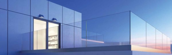 Garde corps extérieur en verre sécurisé pour terrasse